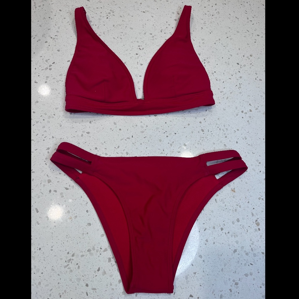 XS Red Abercrombie Bathing Suit